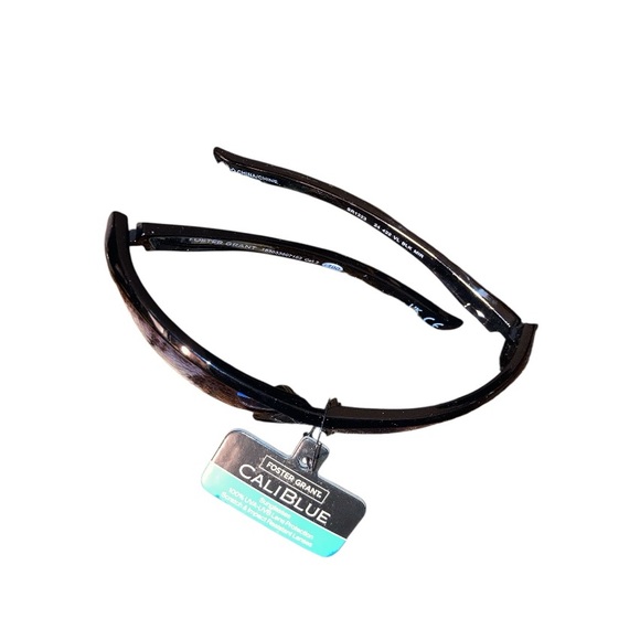 Foster Grant Cali Blue Performance Blade Black Sunglasses with Blue Lenses - Picture 8 of 13